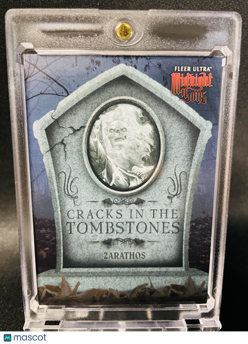 2022 Fleer Ultra Midnight Sons Cracks in the Tombstones Zarathos Ghost Rider Cracks in the Tombstones Mini Card Inside #