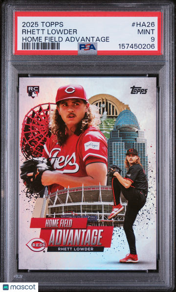 2025 Topps Home Field Advantage Rhett Lowder #HA26 Series 2 PSA 9
