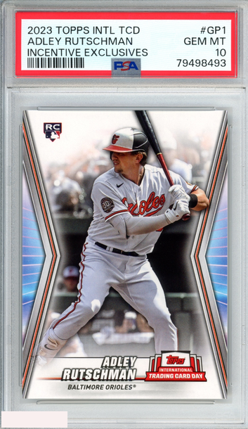2023 TOPPS INTL TCD INCENTIVE EXCLUSIVES ADLEY RUTSCHMAN #GP1 ROOKIE RC PSA 10