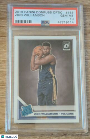 2019 Panini Donruss Optic Zion Williamson #158 Rookie PSA 10