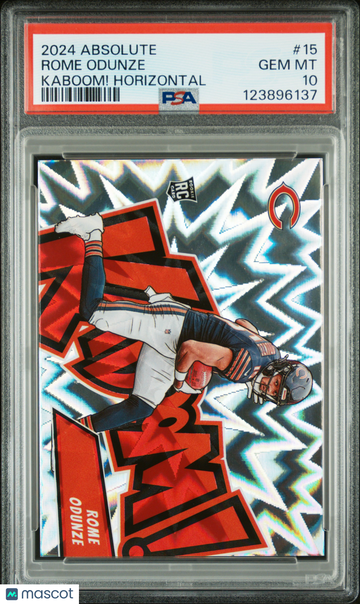 2024 Panini Absolute Kaboom! Horizontal Rome Odunze #15 Rookie PSA 10