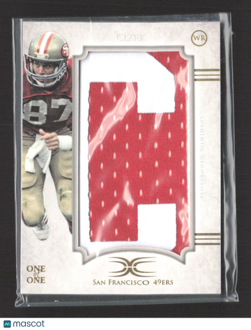 2015 Topps Definitive Collection Dwight Clark #VNC-DC One of One Veteran Nameplate Relic