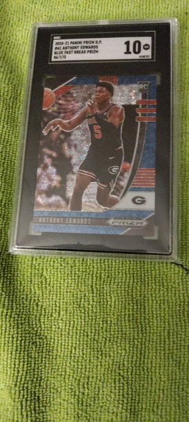 2021 prizm dp Anthony Edwards blue fast break SGC 10  86/175 