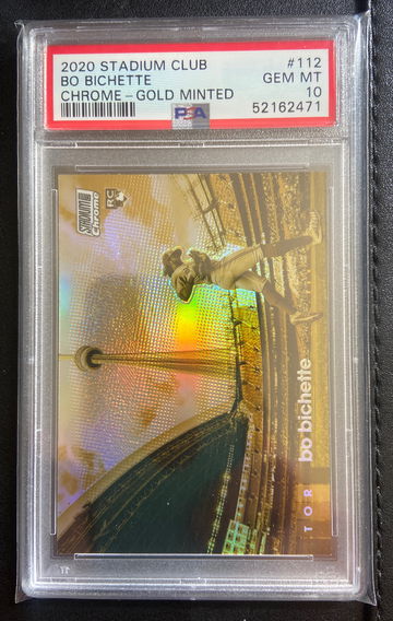 2020 stadium club gold minted Bo Bichette psa 10 rookie