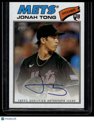 2026 Topps Heritage Jonah Tong #ROA-JTO Real One Autographs AU