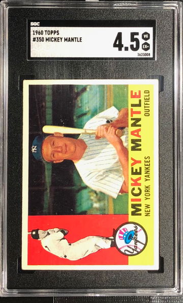 1960 TOPPS #350 MICKEY MANTLE