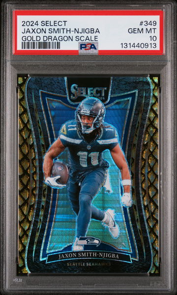 2024 Panini Select Gold Dragon Scale Jaxon Smith-Njigba #349 10/10 PSA 10