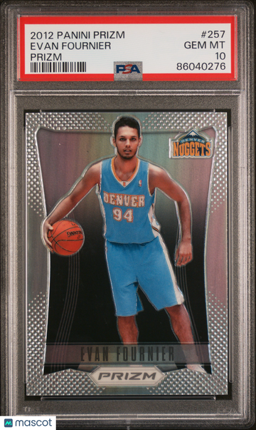 2012 Panini Prizm Evan Fournier #257 Prizm PSA 10