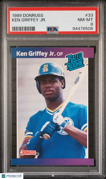 1989 Donruss Ken Griffey JR. #33 PSA 8