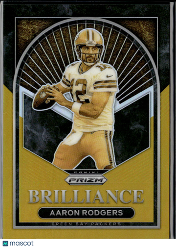 Aaron Rodgers 2023 Panini Prizm Brilliance Gold /10 Green Bay Packers
