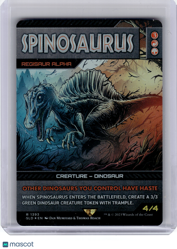 Secret Lair Drop Series Regisaur Alpha Spinosaurus Rainbow Foil Rare Jurassic World Collection Secret Lair Drop #1393