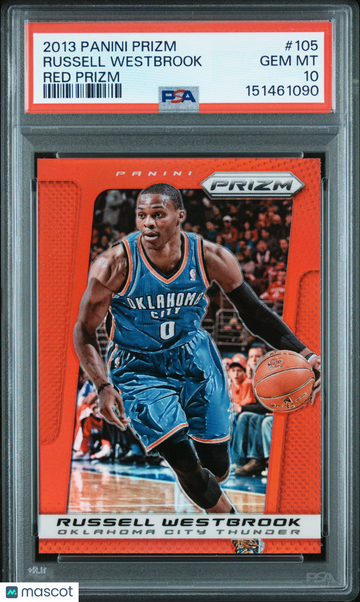 2013 Panini Prizm Russell Westbrook #105 Red PSA 10