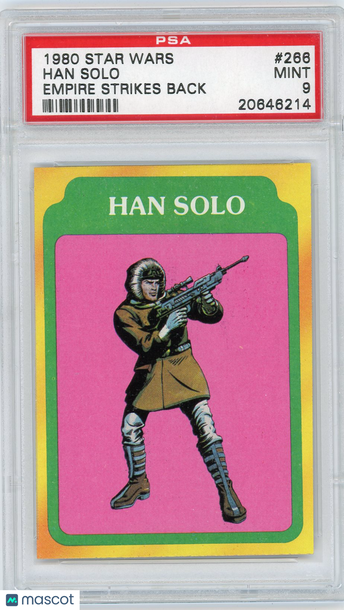 1980 Star Wars Empire Strikes Back Han Solo #266 PSA 9