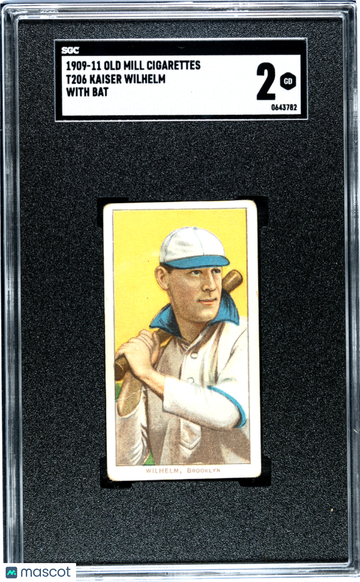 1909 Old Mill Cigarettes (T206) Kaiser Wilhelm With Bat SGC 2