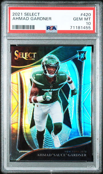 2021 Panini Select Silver Prizm Ahmad Sauce Gardner #420 RC PSA 10