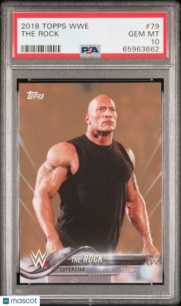 2018 Topps WWE The Rock #79 PSA 10