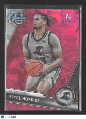 2024 Bowman Chrome University Bryce Hopkins #70 Pink Geometric /1 1st Bowman