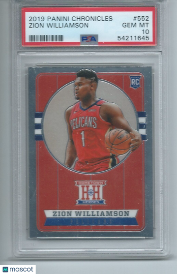 2019 Panini Chronicles Zion Williamson #552 PSA 10