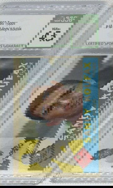 1960 Topps #343 Sandy Koufax CSG 4.5 VG-EX+