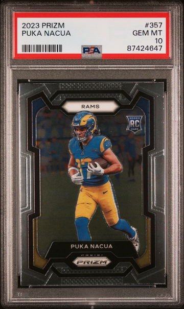 2023 PANINI PRIZM PUKA NACUA #357 RC ROOKIE PSA 10