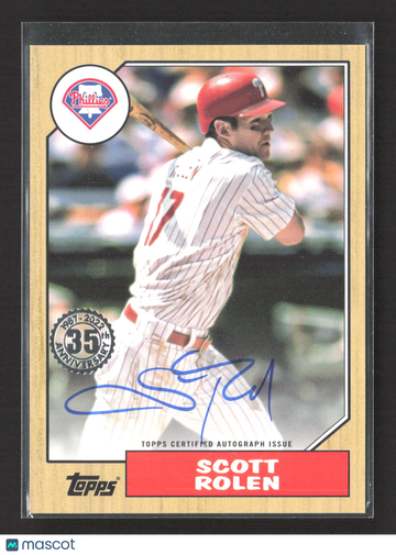 2022 Topps 1987 Topps Baseball Autograph Scott Rolen #87BA-SR