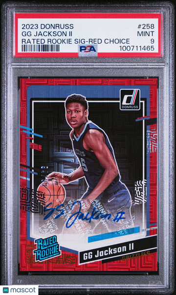 2023 Panini Donruss GG Jackson II #258 Rated Rookie SIG Red Choice PSA 9
