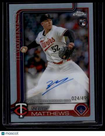 2025 Topps Chrome Zebby Matthews #RA-ZM Rookie Autographs Refractors SN AU