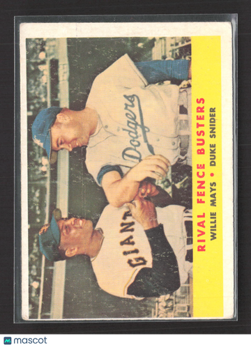 1958 Topps Duke Snider Willie Mays #436