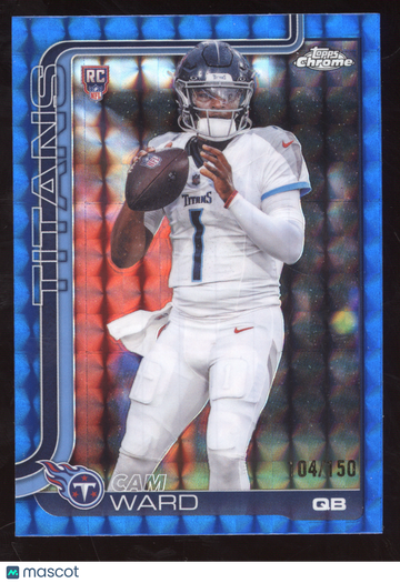 2025 Topps Chrome Cam Ward #314 Blue Geometric Refractor /150 RC
