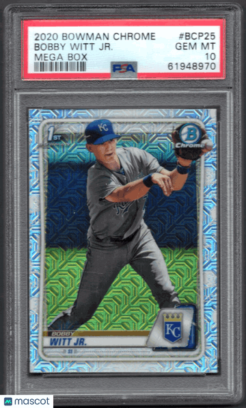 2020 Bowman Chrome Mega Box Bobby Witt JR. #BCP25 PSA 10