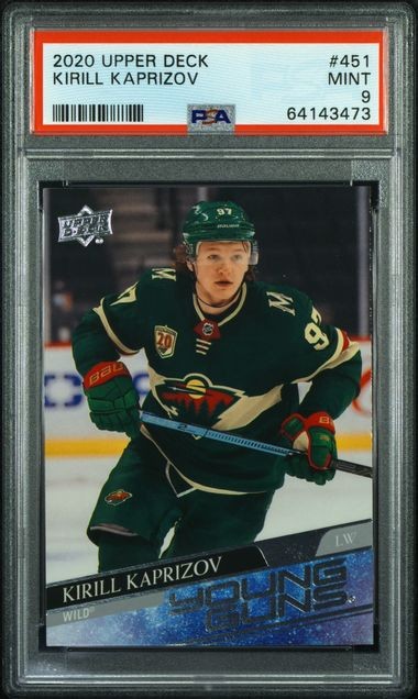 2020 Upper Deck Kirill Kaprizov Young Guns PSA 9 Mint