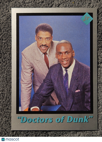 1991 Tuff Stuff Jr. Doctors of Dunk #28 Michael Jordan Julius Erving