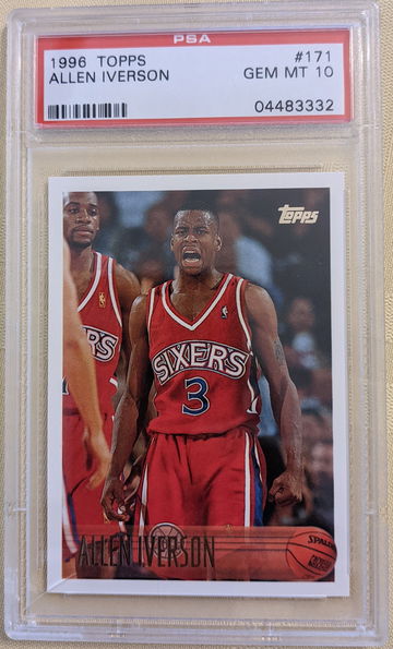1996 Topps allen iverson PSA 10