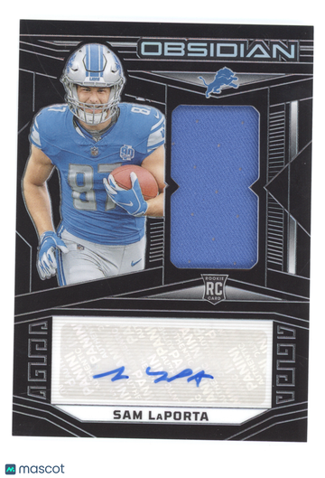 2023 Panini Obsidian Patch Autograph Sam LaPorta #227 /199 RC