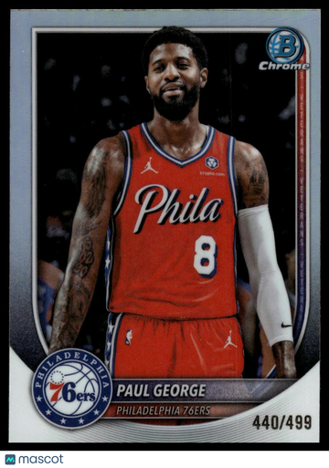 2025-26 Bowman Paul George #BCV-154 Chrome Refractor SN