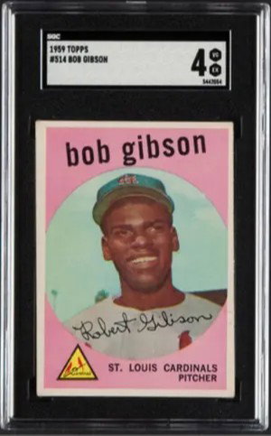1959 Topps Bob Gibson RC #514 SGC 4 VG-EX