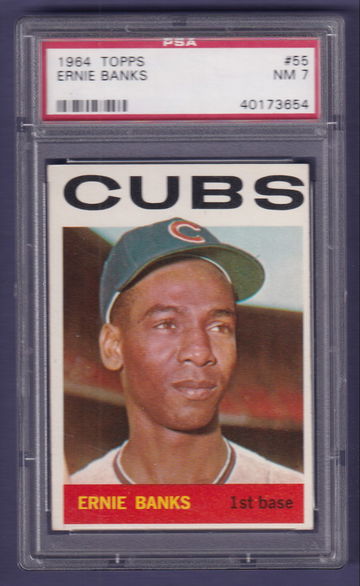 1964 Topps #55 Ernie Banks PSA 7