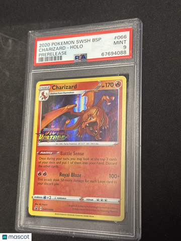 2020 Pokemon Swsh Black Star Promo Charizard Holo Prerelease PSA 9 #066