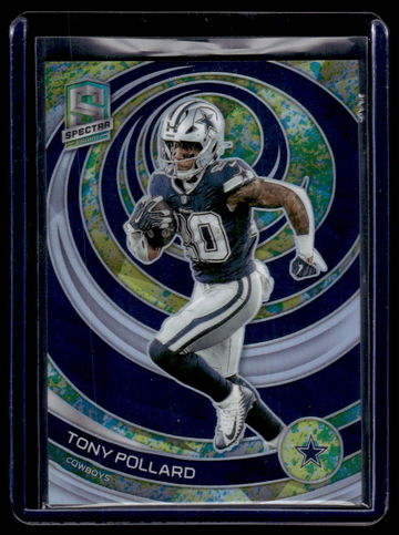 2023 Panini Spectra Neon Splatter Tony Pollard #26 Prizm /8