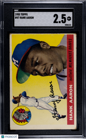 1955 Topps Hank Aaron #47 SGC 2.5