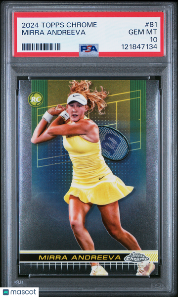 2024 Topps Chrome Tennis Mirra Andreeva #81 PSA 10