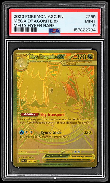2026 Pokemon Mega Evolution Ascended Heroes Mega Dragonite EX Mega Hyper Rare PSA 9