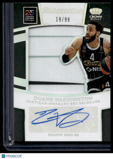 2024-25 Panini Crown Royale Silhouettes Duane Washington #SIL-WSH /99 Autograph Patch
