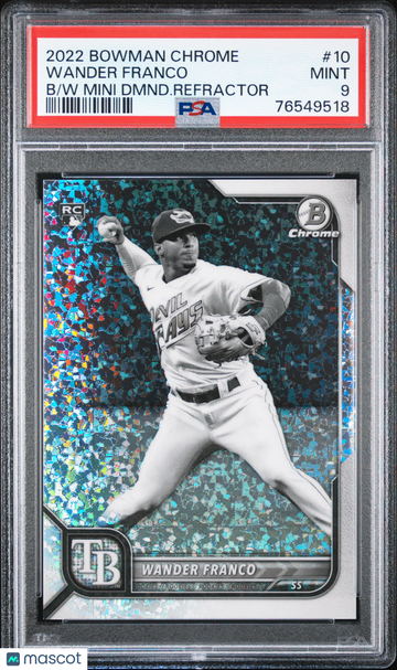 2022 Bowman Chrome Wander Franco #10 Mini Dmnd. Refractor /199 PSA 9