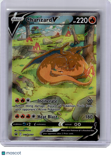 2022 Pokemon—Charizard V #SWSH260 Sword & Shield—Black Star Promo Holo