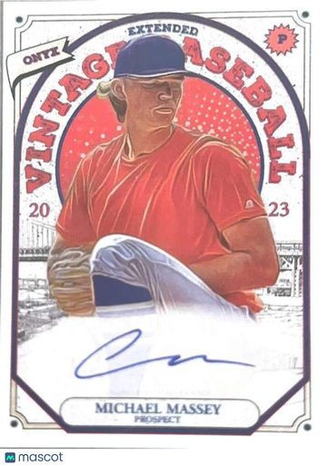 2023 Onyx Vintage Extended - Blue Signatures Michael Massey #OAMM