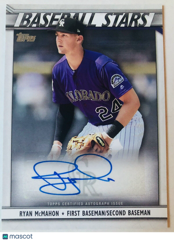 RYAN MCMAHON 2020 Topps Series 1 Baseball Stars AUTO #BSA-RMC Colorado Rockies