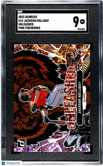 2023 Donruss Jackson Holliday #U14 Unleashed Pink Fireworks SGC 9