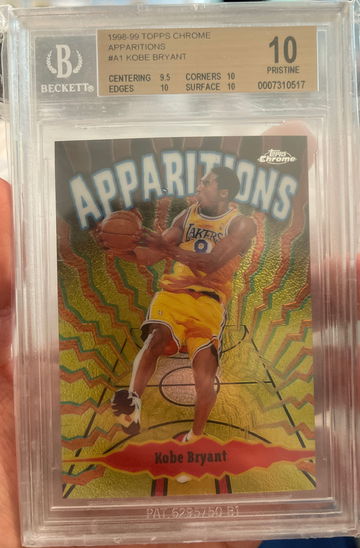 1998-1999 topps chrome apparitions Kobe Bryant pristine 10 BGS
