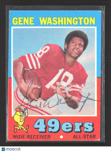 1971 Topps Gene Washington #165 Auto